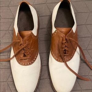 Cole Haan Brown and White Oxfords with Timeless Design